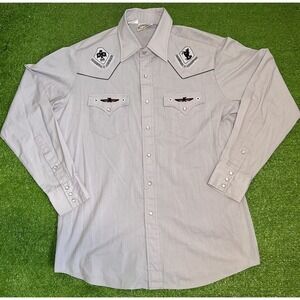 Vintage Kennington Pearl Snap LG 70s Western Shirt Hand Embroidered Rodeo Aztec